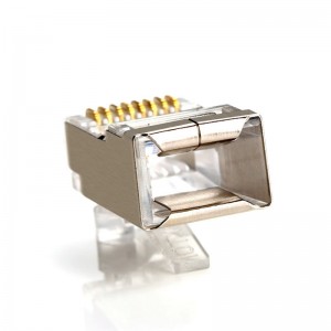 RJ45-stik CAT5E CAT6 Crimp Ethernet-stik STP 8P8C Modulære krystalhovedstik