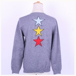 2018 Spring Fall Ladies Brocade Jacquard Strikket Pullover Sweater