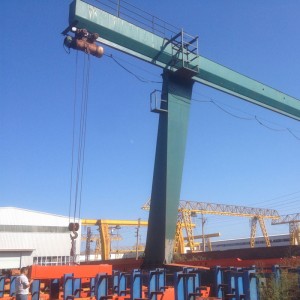 L-formet ben Enkeltrins Gantry Crane med hejs