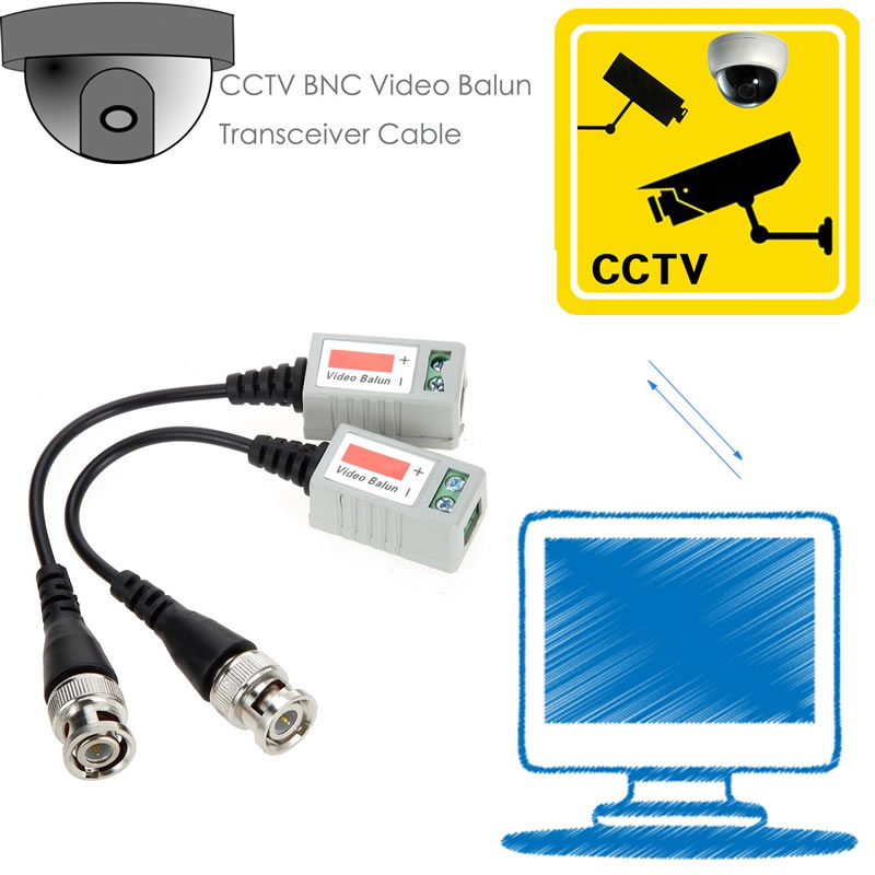 Mini CCTV BNC Video Balun Transceiver Kabel