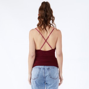 Saree Fashion Woman Sommerpige Ærmeløs Afgrøde skulderbluse Toppe til kvinder