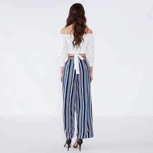 2019 Kvinder fancy New Design Stripe Girls Fashion Pant
