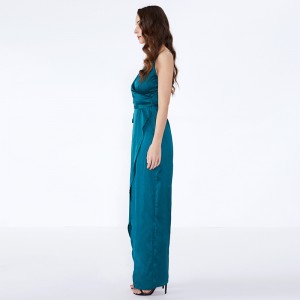 Mode OEM Custom Split Plain Sling Design Tight Evening Women Maxi kjole