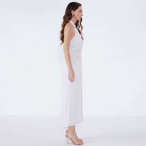 Voksen Onesie Digital Print Plusstørrelse Kvinder stribet jumpsuit