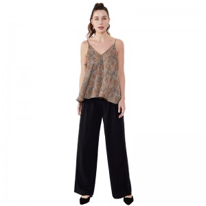 Seneste design Loose Streetwear Dame Bukser Sort Frakke JSDJ2516