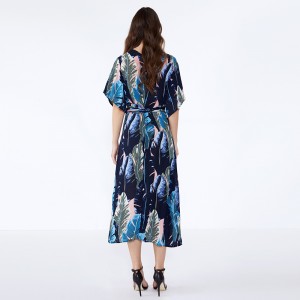 Afrikansk Design Elegant Kvinder Dame Mode Chiffon Kjole Casual Kjoler Sommer JSDJ2558