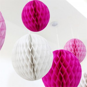 Festdekorationssæt Inklusive Pom Flower rund vævspapir Fan Farverig udskåret til fødselsdag