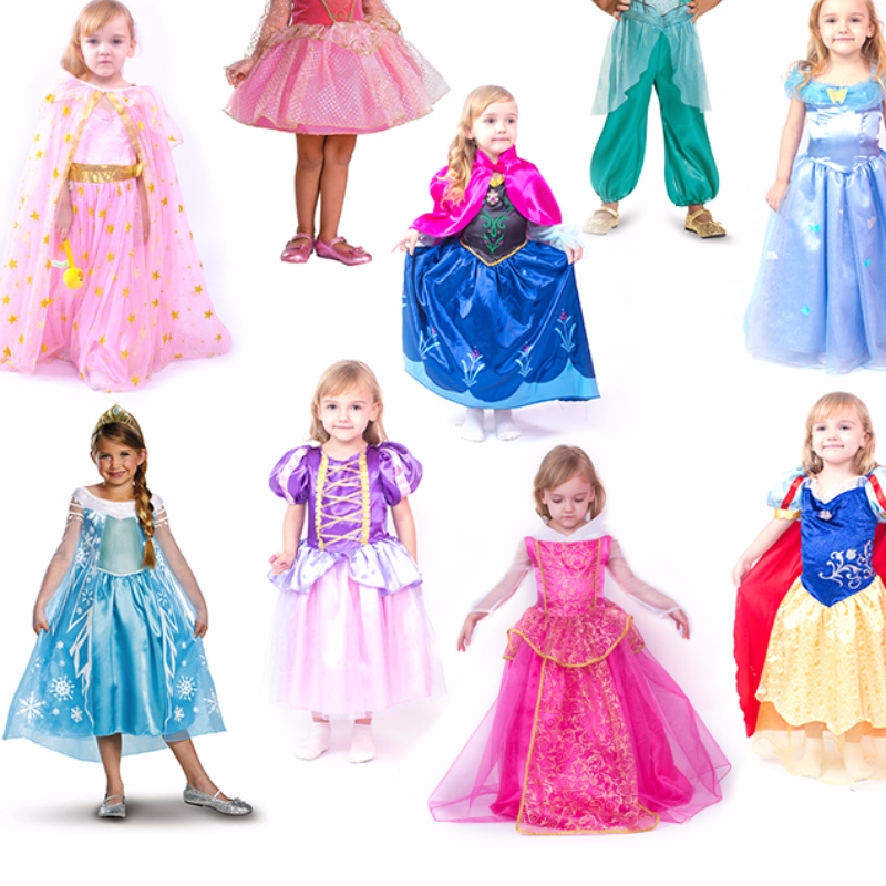 Fabriks direkte salg brugerdefinerede børn børn karneval halloween fancy kjole kostumer