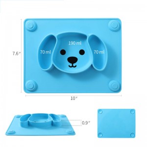 Nye produkter 2019 BPA Free Baby Silicone Placemat Middagsplade med sugekop