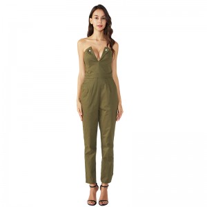 Fitness Off Shoulder Sexet Bodycon Jumpsuit til kvinder