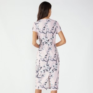 Polyester Lady Fashion koreansk hæklet lang Lycra kjole
