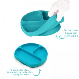 Food grade silikone baby sugekop matte placemat