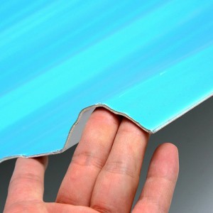 T1130 Blue ASA PVC UPVC tagflise trapezoid korrugeret plast tagplade