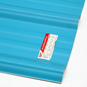 T1130 Blue ASA PVC UPVC tagflise trapezoid korrugeret plast tagplade