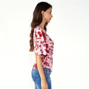 Blomster fancy bluse Chiffon Dametøj Overdele