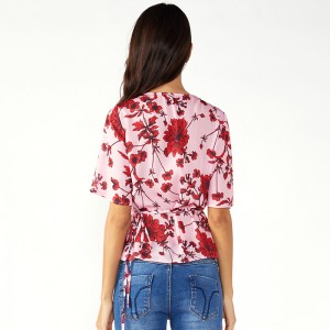 Blomster fancy bluse Chiffon Dametøj Overdele