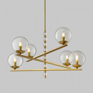 Moderne kunstdesign stue mode glaskuglelysekrone Km2131