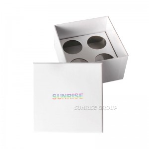 Luksus Klar papir ren hvid emballage gaveæske med brugerdefineret logo