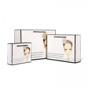 Brugerdefineret logo trykt med håndtag Engros papirpose