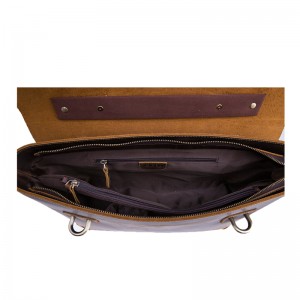 Høj kvalitet skør hest ægte læder mænd laptop messenger taske skulder tasker