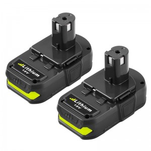 Til Ryobi P102, P103, P104 2000mAh 18V Li-ion-udskiftningsbatteri-batterier