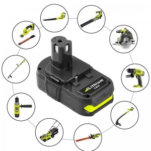Til Ryobi P102, P103, P104 2000mAh 18V Li-ion-udskiftningsbatteri-batterier