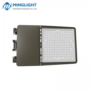 Nordamerikansk standard 130lm / w DLC premium IP65 gadepollys 200w LED Parkeringspladslys