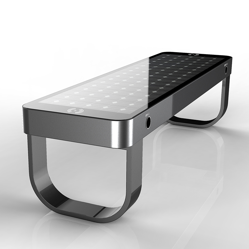 2019 nyeste design Smart Urban Outdoor Solar Metal Charger Bench til mobiltelefon