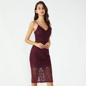 Blonder Stof Balochi Kvinder Nat Sexet gennemsigtig kjole