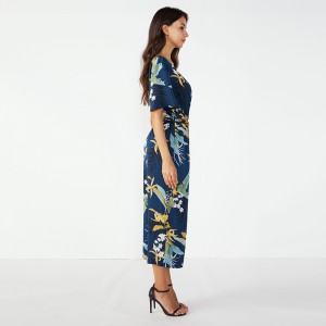 Damer skræddersyet et stykke chiffon jumpsuit blomster