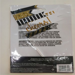 Bryllupsfest dekorationer Brugerdefineret design Folie Pick Paper Cupcake Toppers