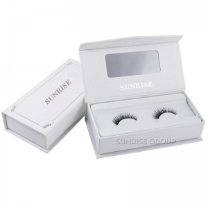 Brugerdefineret pap bogformet magnetisk lukning Gaveemballage Øjenvipper Display Box