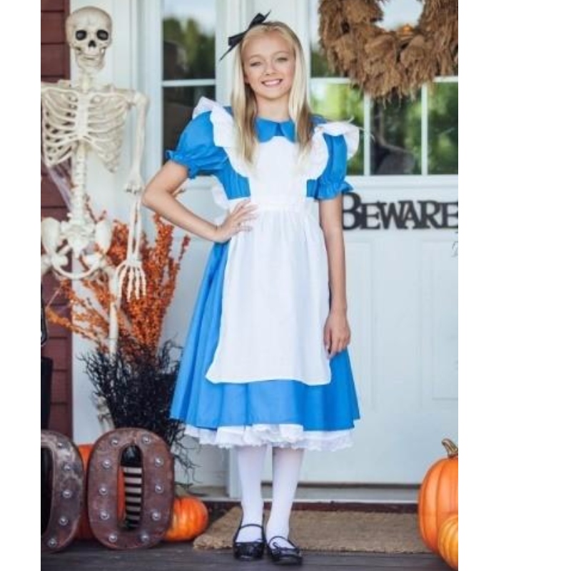 Ferie / Carnival Teenage Girl Halloween Kostume Barn Deluxe Alice kjoler