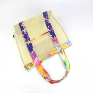 Engros salgsfremmende brugerdefineret PVC mesh shopper taske