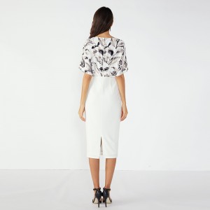 Ny model pige 2019 arbejdskrage strikket kvindefest luksus kjole