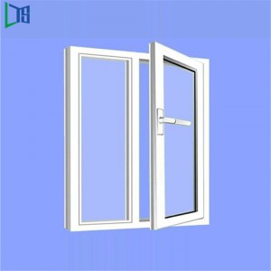 Aluminiumsvingvindue med lav-E dobbeltvindue og pulverlakering Færdig brand hardware
