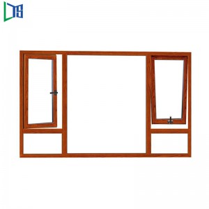 Vinduer med aluminiumsbeklædning med vandtæt standard for standard