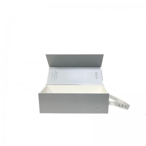 luksus lille sammenfoldelig mat sort magnetisk hudpleje læbestift kosmetisk papir gaveemballage æske med bånd lukning