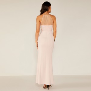 Sexet Vintage Bodycon Maxi Elegant hvid blonder kjole