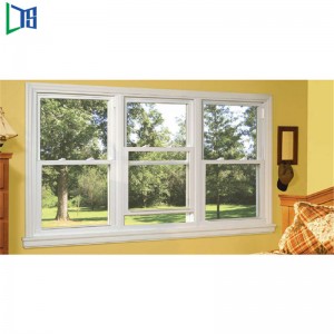 Asiatisk glidende dobbelt lodret termisk pausesystemvindue til kommercielle bygninger