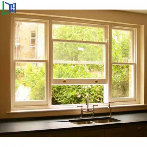 Pulverlakering Kontorsikkerhedslås Champagne Farve Lodret ramme Glas Aluminium skydevindue fra Kina Producent