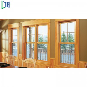 Fabrikspris Aluminium Lodret skydevindue Design Asiatisk stil Dobbelt Hung Window