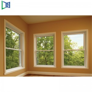 Vertikale glidende vinduer i kommerciel kvalitet med overfladebehandling af mesh og pulverlakering