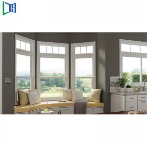 Vertikale glidende vinduer i kommerciel kvalitet med overfladebehandling af mesh og pulverlakering