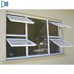 Aluminium pulverlakeret profilkæde Aluminium glaseret Kommercielt tonet australsk standard hærdet klart glas markise vindue