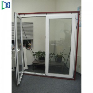 To-vejs åbning af dobbelt hærdet glas aluminium vip og drej Windows Filippinerne med pulverlakering grå