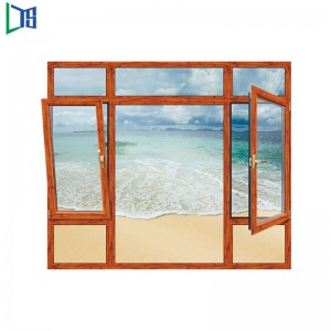 Aluminium vip og drej vindue Vip og drej hvid farve pulverlakering Aluminium vinduer