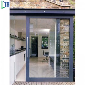 Aluminiumsindgang skydedør hærdet glas 2019 kommerciel dør design Starcker dør