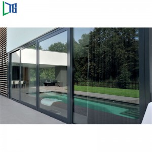 Professionel pulverlakeret lydtæt og varmebeskyttet skydningsdør i aluminiumssikkerhed