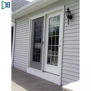 Dobbeltglas Aluminium skydedør Dobbelt sikkerhedsglasvinduer med As2047 og pulverlakering færdig